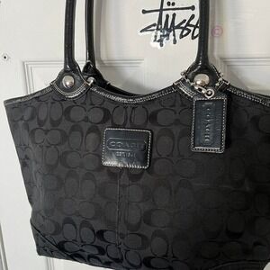 y2k 2000s Coach Signature C Back Monogram Tote shoulder bag / handbag